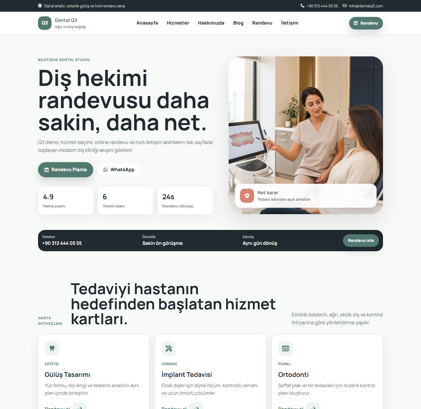 Kurumsal Q3 Dental WordPress Teması