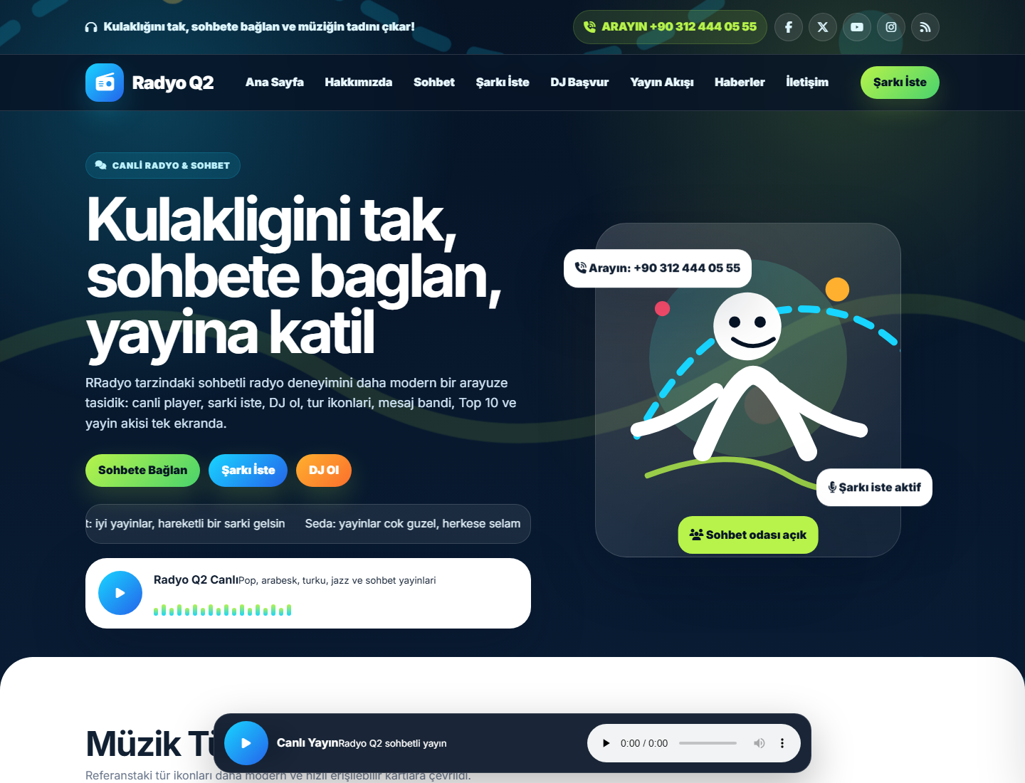 Radyo Q2 WordPress Teması